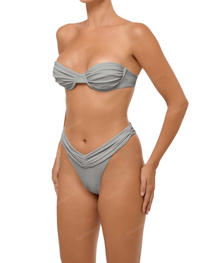 BSWS-T105 Gathered Underwired Bandeau Top