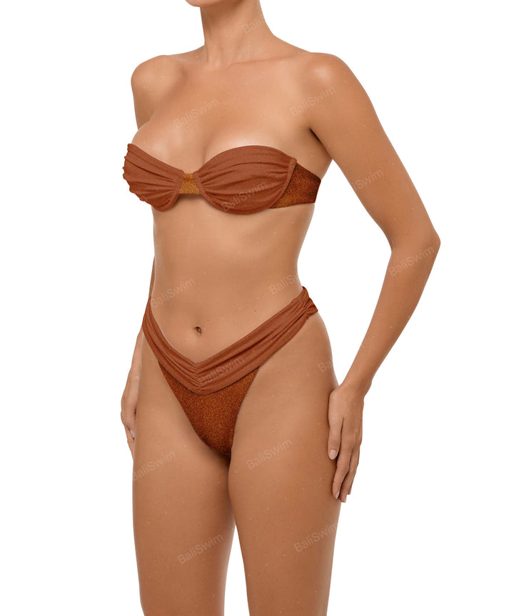 BSWS-T105 Gathered Underwired Bandeau Top