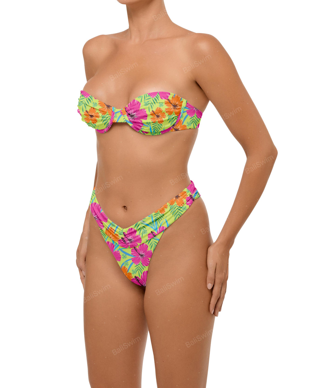 BSWS-B105 Ruched V-waist Bikini Bottom