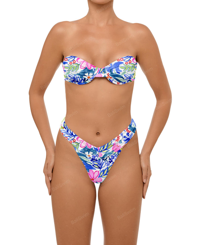 BSWS-T105 Gathered Underwired Bandeau Top