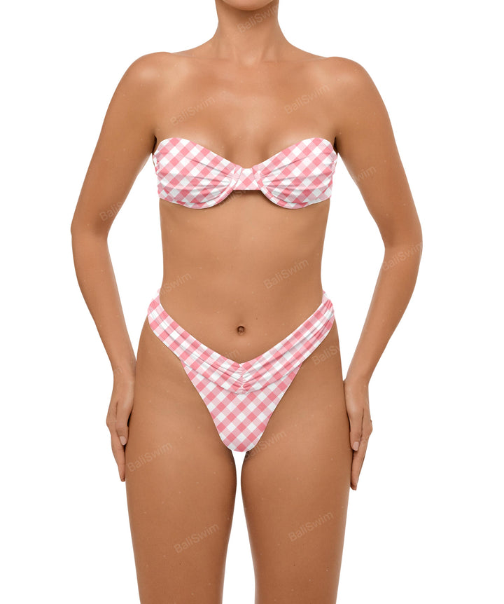 BSWS-T105 Gathered Underwired Bandeau Top