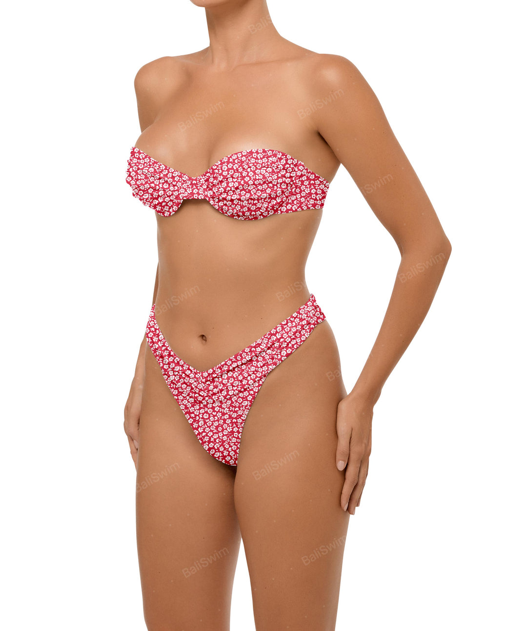 BSWS-T105 Gathered Underwired Bandeau Top