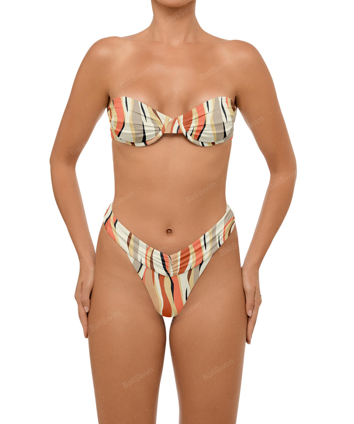 BSWS-T105 Gathered Underwired Bandeau Top