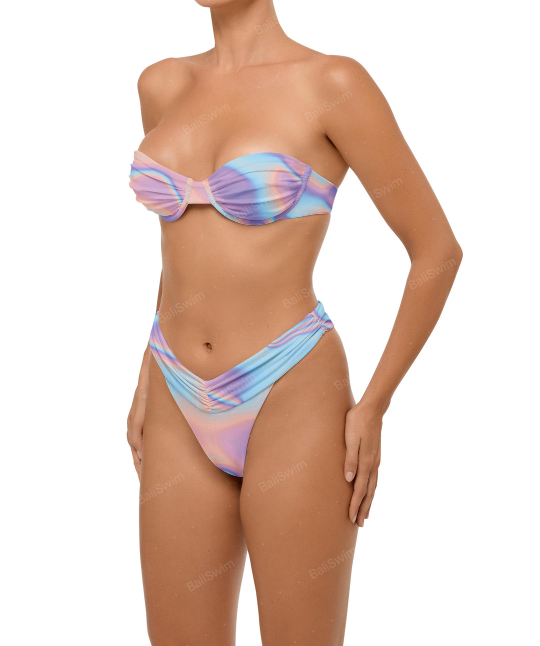 BSWS-T105 Gathered Underwired Bandeau Top