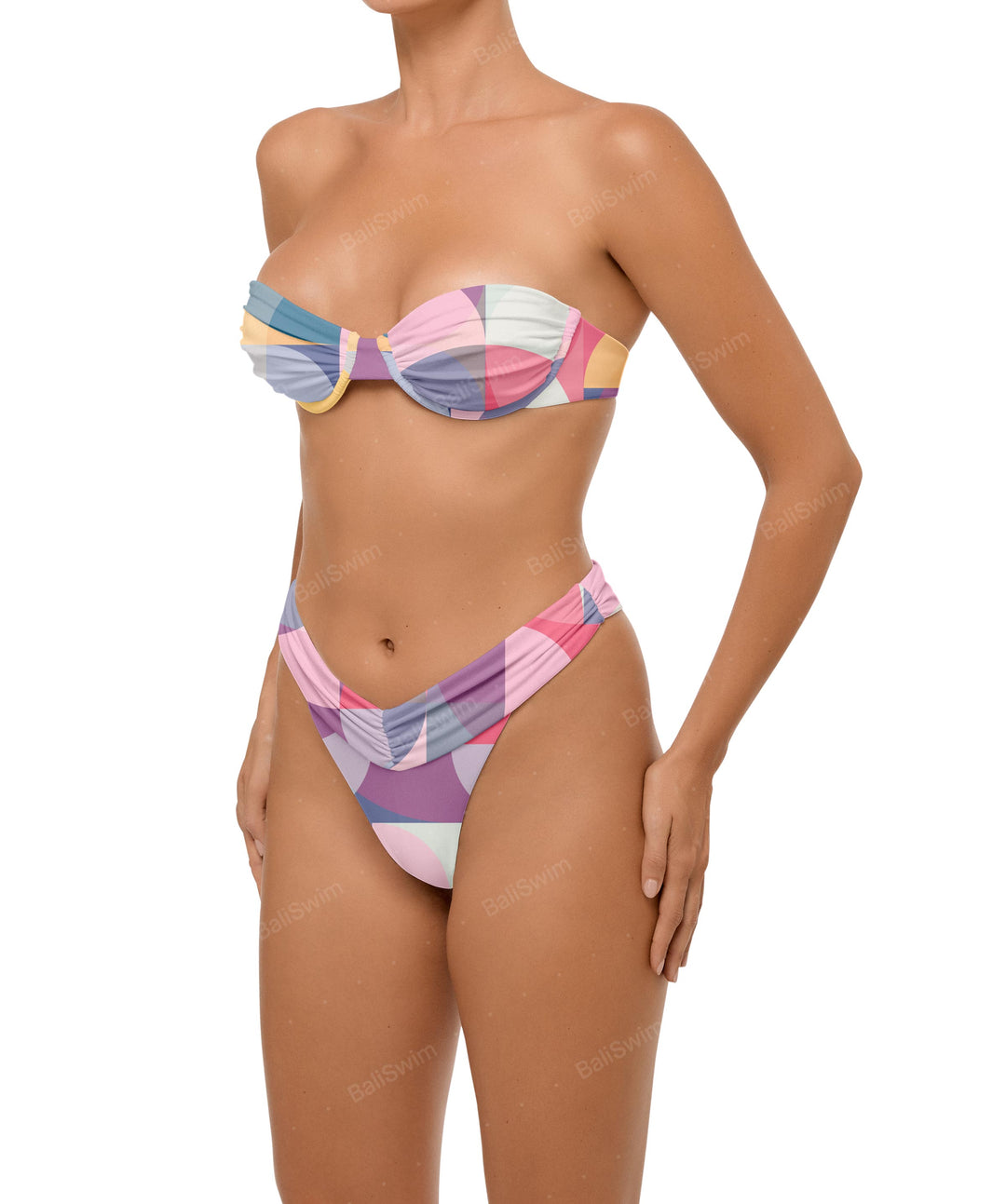 BSWS-B105 Ruched V-waist Bikini Bottom