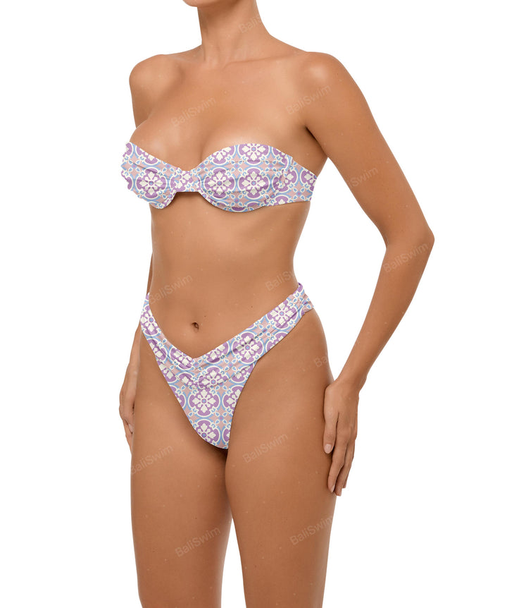 BSWS-T105 Gathered Underwired Bandeau Top