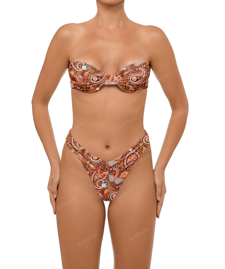BSWS-B105 Ruched V-waist Bikini Bottom