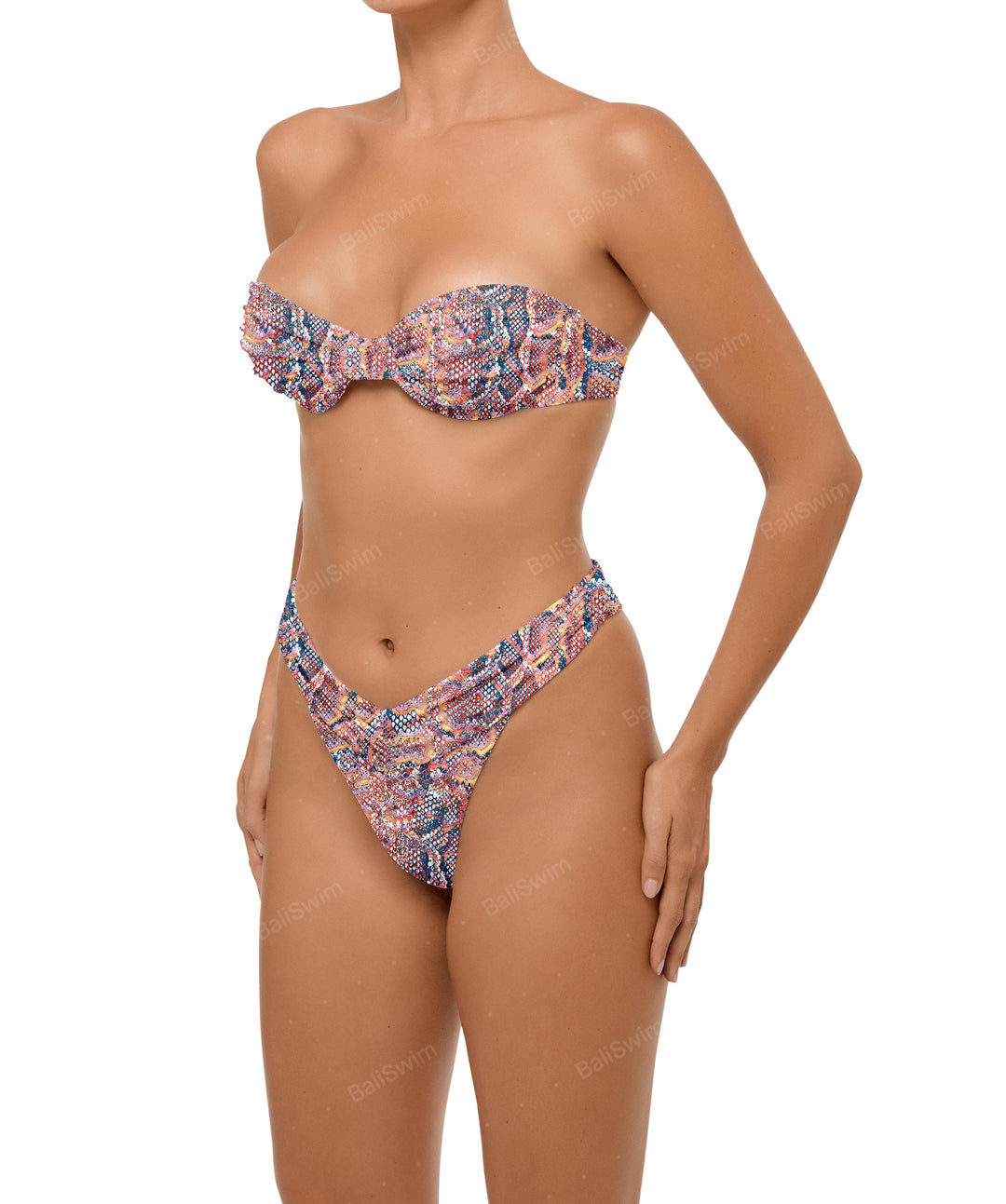 BSWS-T105 Gathered Underwired Bandeau Top