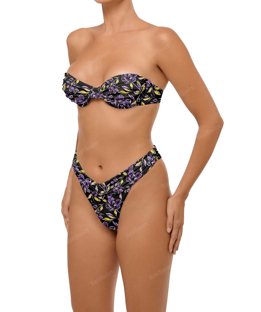 BSWS-B105 Ruched V-waist Bikini Bottom