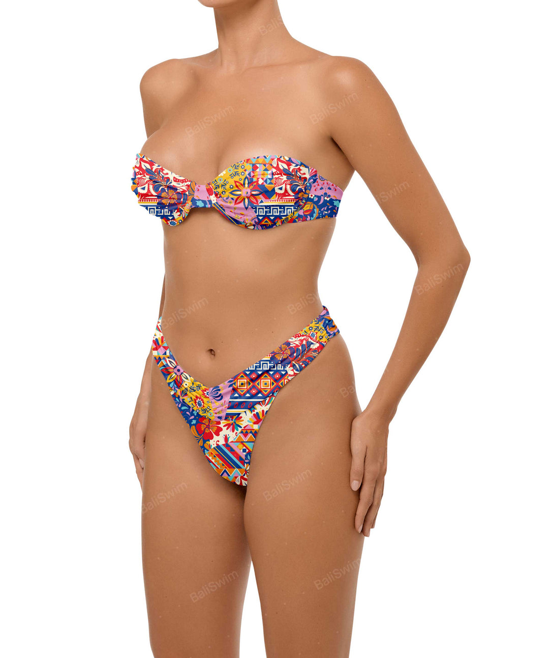 BSWS-T105 Gathered Underwired Bandeau Top