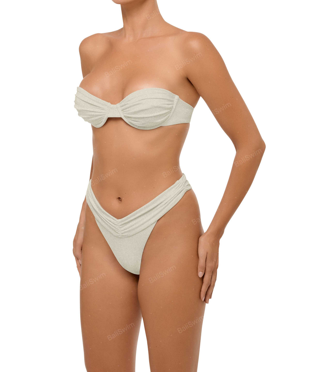 BSWS-B105 Ruched V-waist Bikini Bottom
