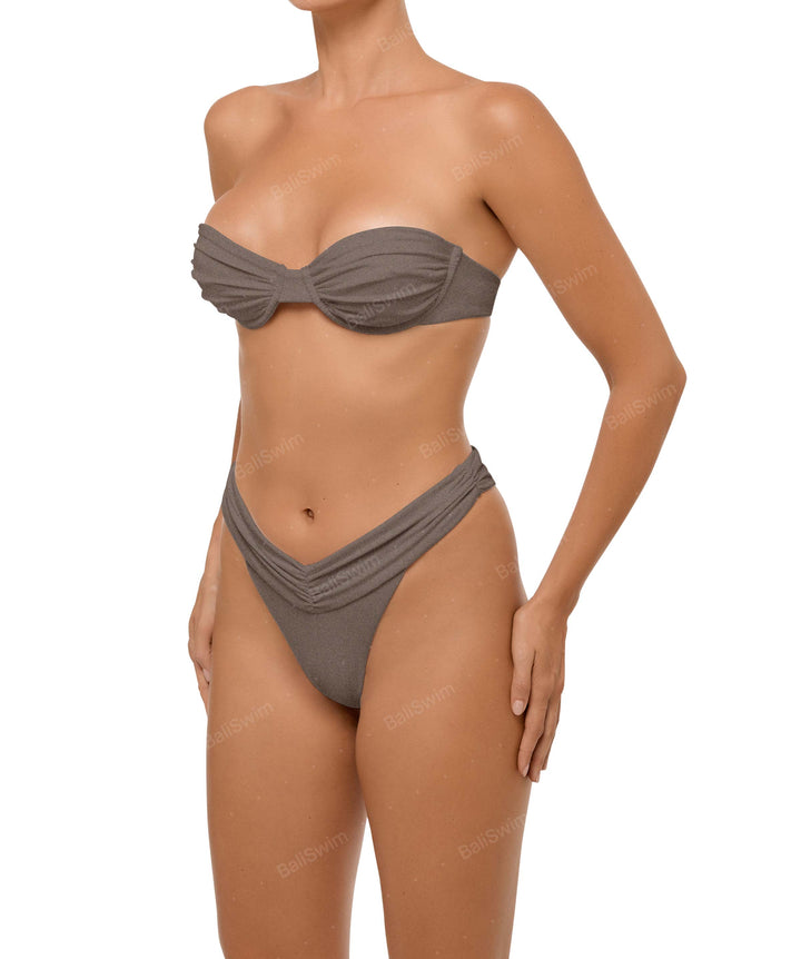BSWS-B105 Ruched V-waist Bikini Bottom