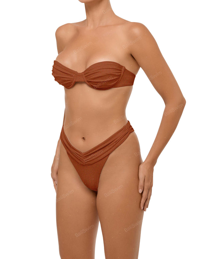 BSWS-B105 Ruched V-waist Bikini Bottom
