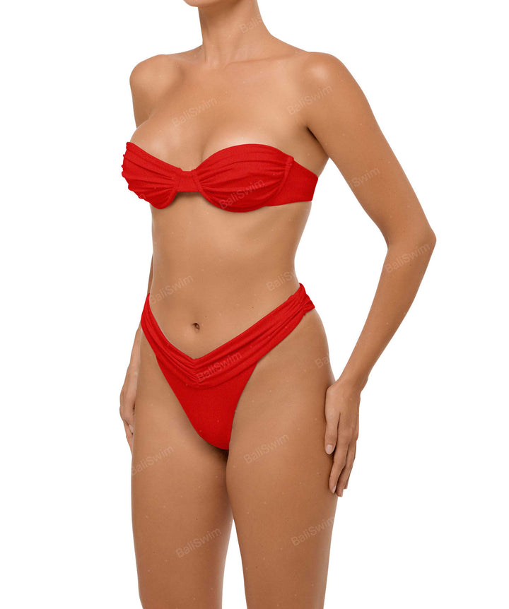 BSWS-B105 Ruched V-waist Bikini Bottom