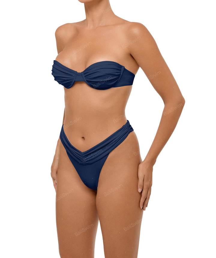 BSWS-T105 Gathered Underwired Bandeau Top