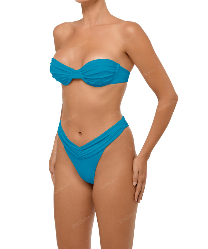 BSWS-T105 Gathered Underwired Bandeau Top