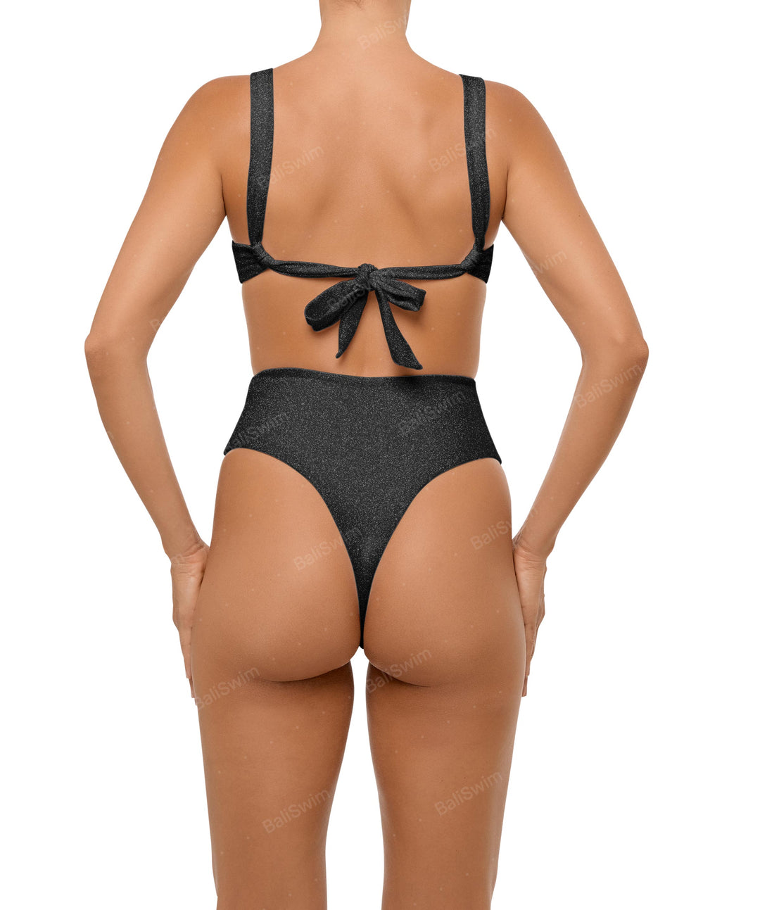 BSWS-B106 Waist Tie High Rise Bikini Bottom