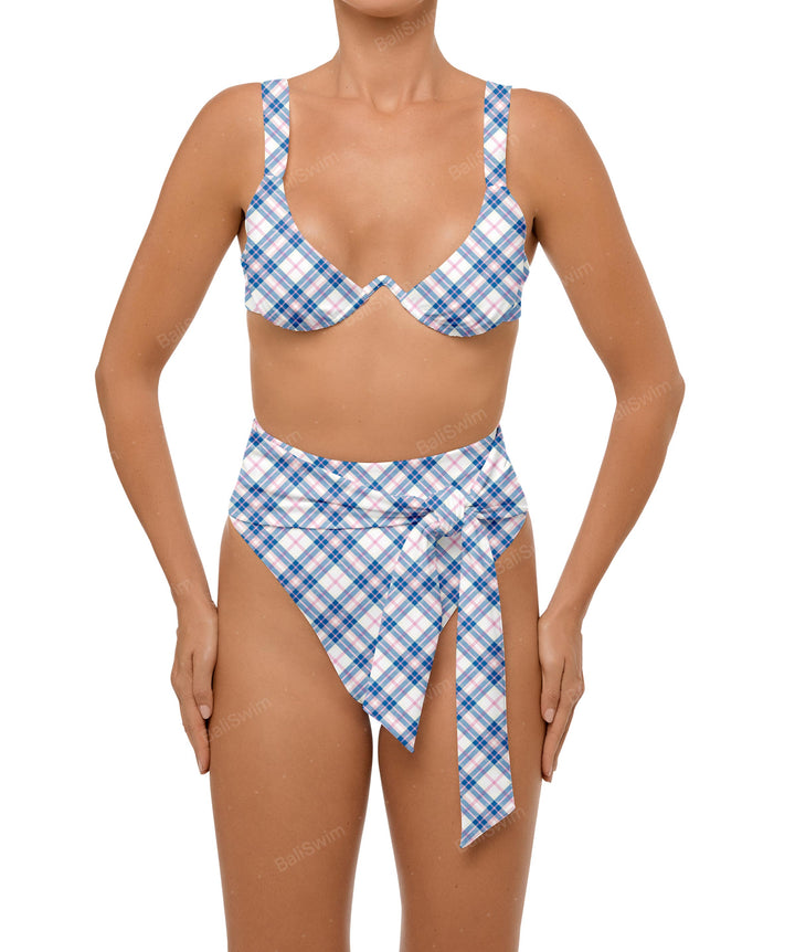 BSWS-B106 Waist Tie High Rise Bikini Bottom