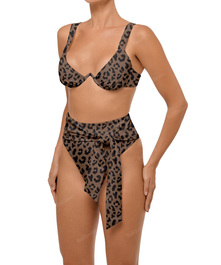 BSWS-B106 Waist Tie High Rise Bikini Bottom
