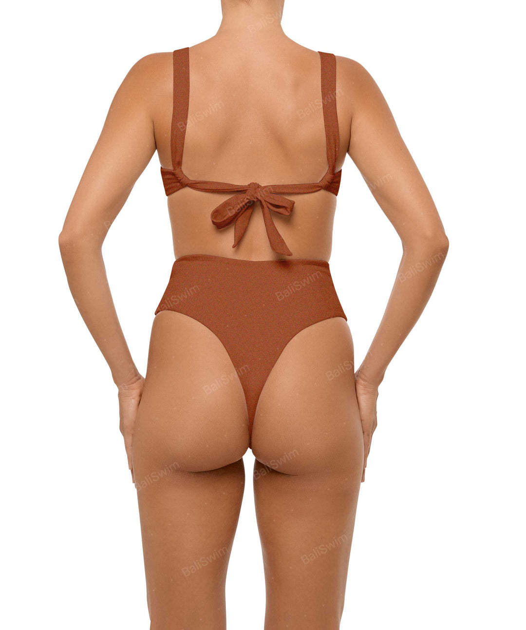BSWS-B106 Waist Tie High Rise Bikini Bottom