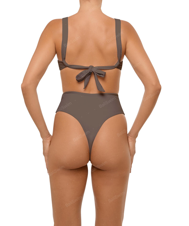 BSWS-B106 Waist Tie High Rise Bikini Bottom