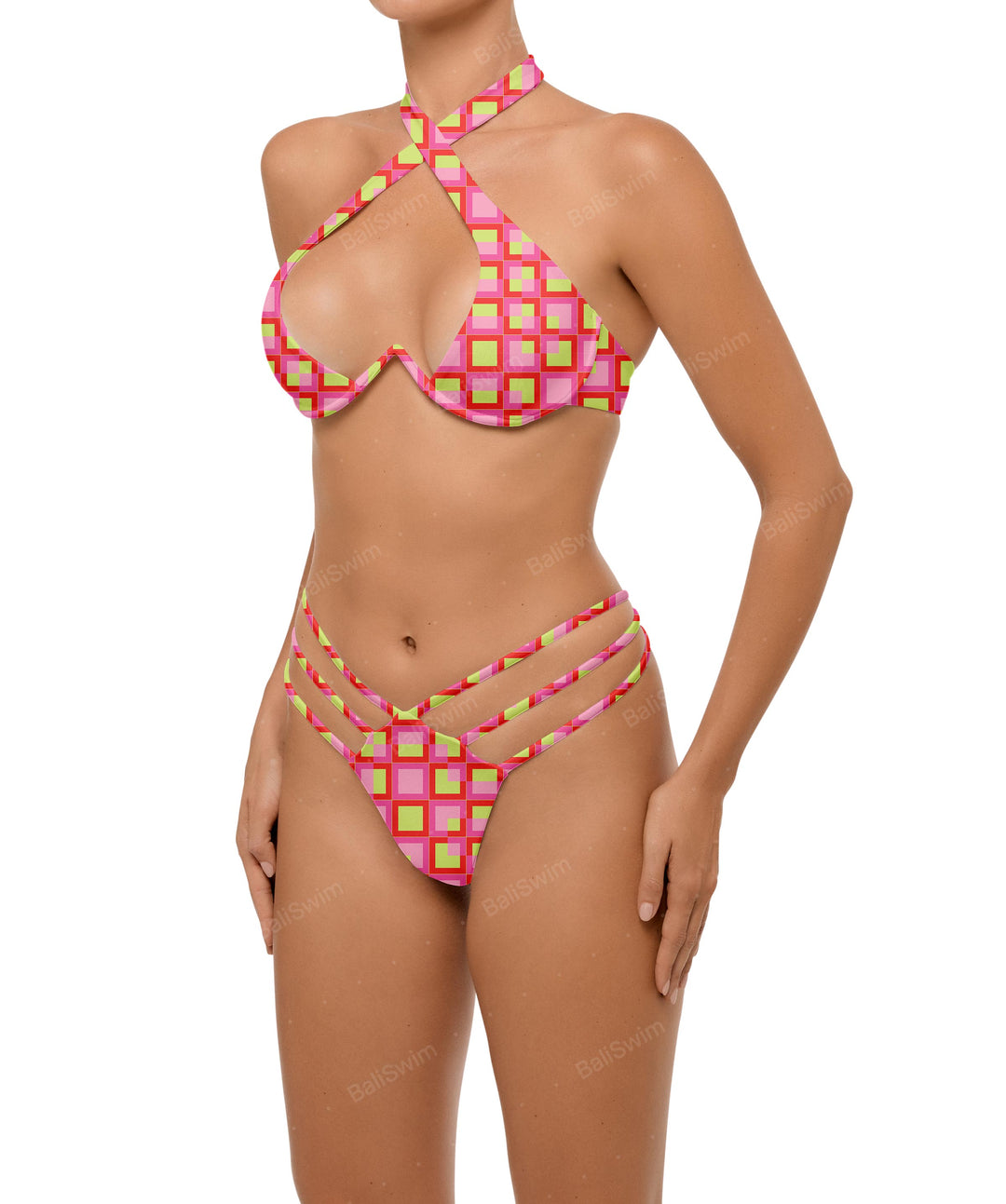 BSWS-T107 Underwired Criss cross Bikini Top