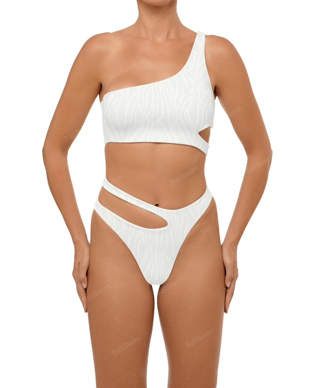 BSWS-B110 Asymmetrical Cutout Bikini Bottom