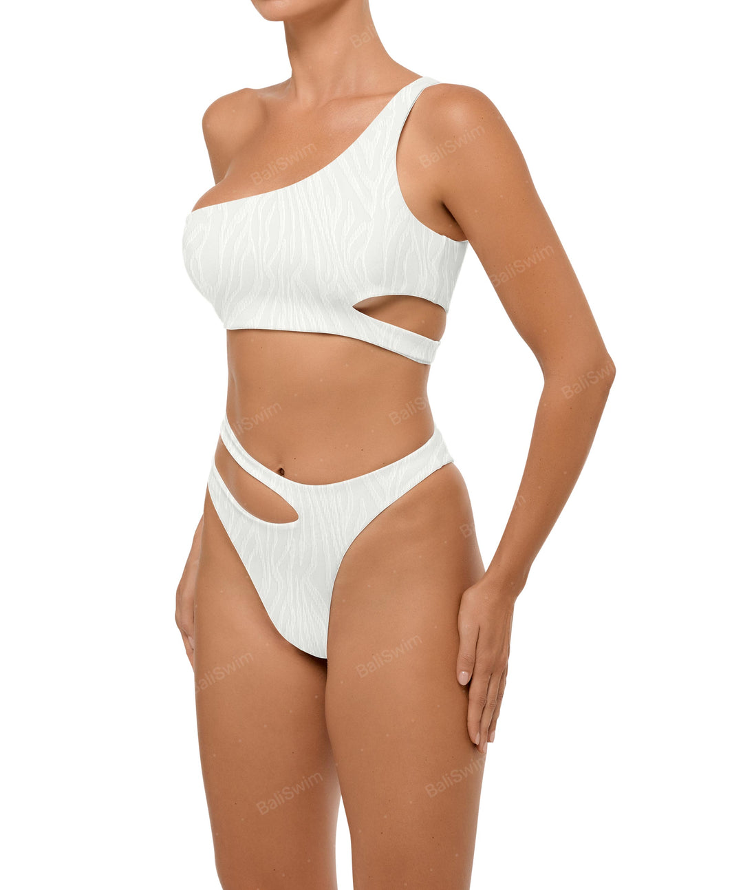 BSWS-B110 Asymmetrical Cutout Bikini Bottom