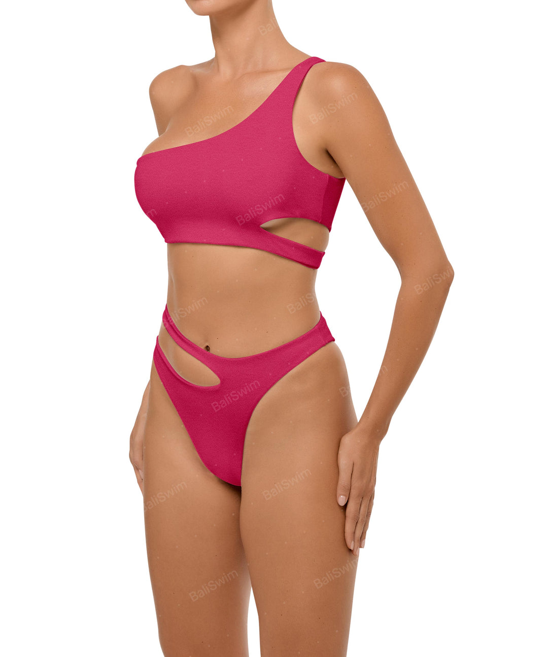 BSWS-B110 Asymmetrical Cutout Bikini Bottom