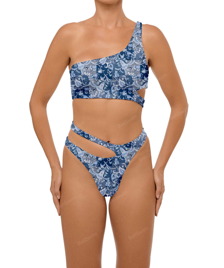 BSWS-B110 Asymmetrical Cutout Bikini Bottom