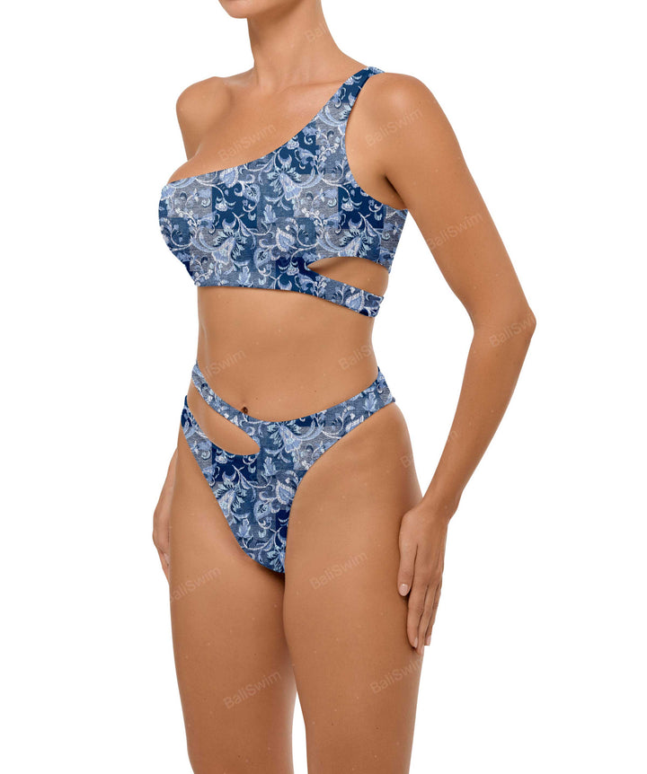 BSWS-T110 Asymmetric Cutout Bikini Top