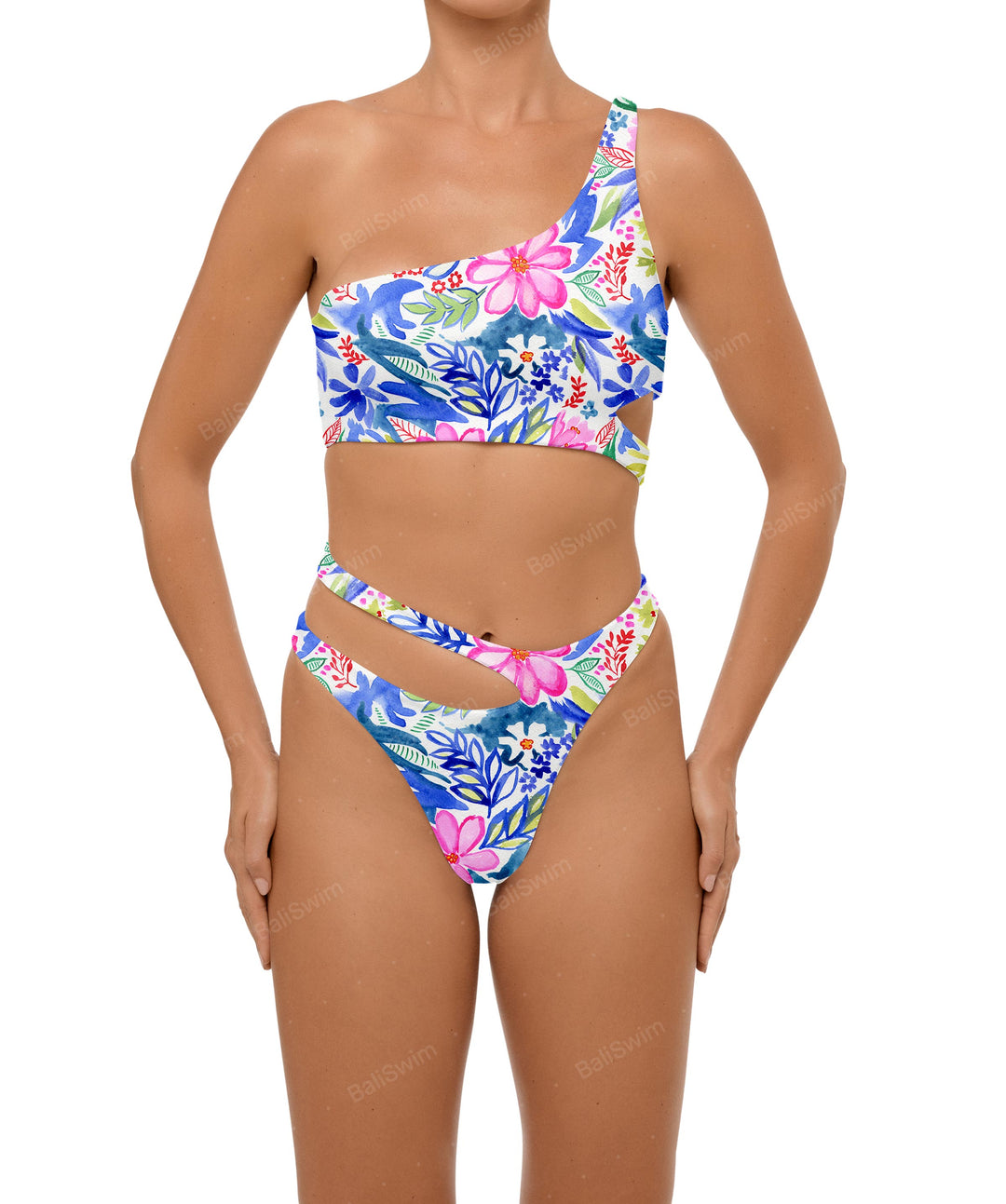 BSWS-B110 Asymmetrical Cutout Bikini Bottom