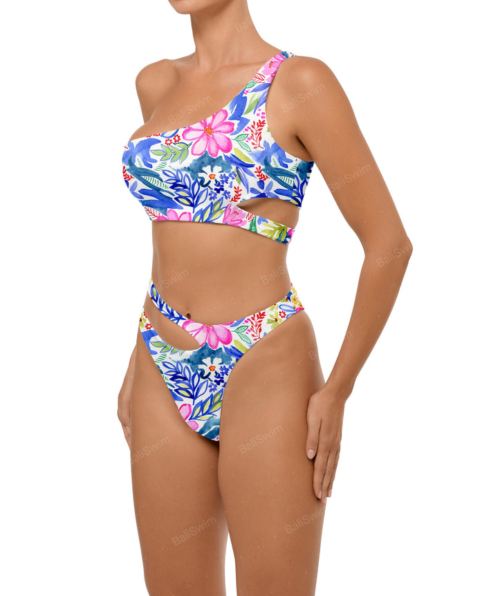 BSWS-B110 Asymmetrical Cutout Bikini Bottom