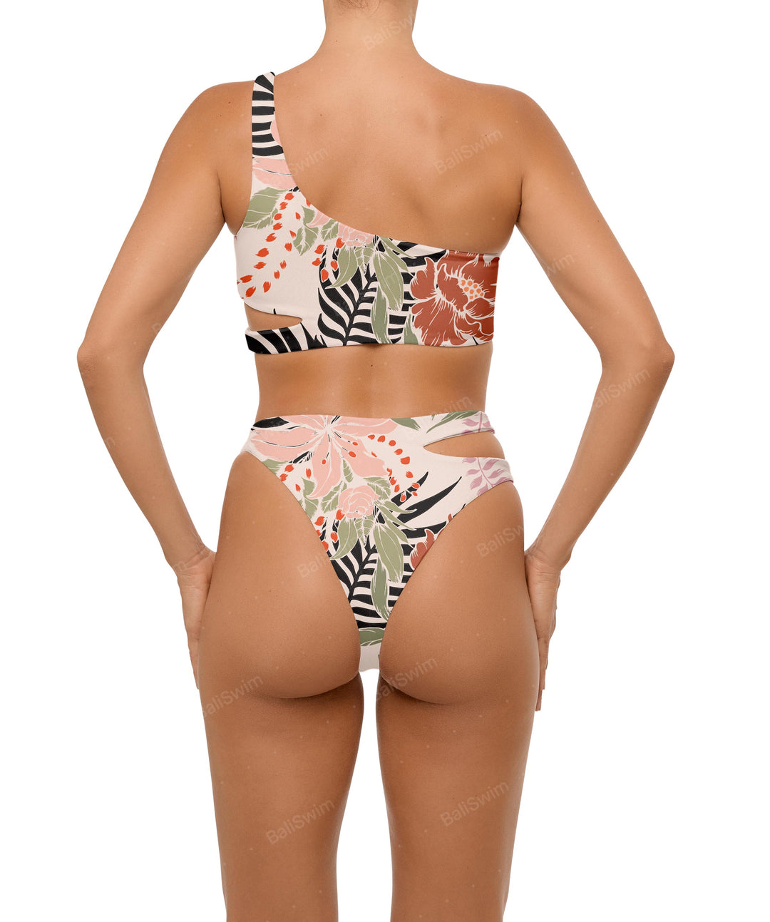 BSWS-B110 Asymmetrical Cutout Bikini Bottom