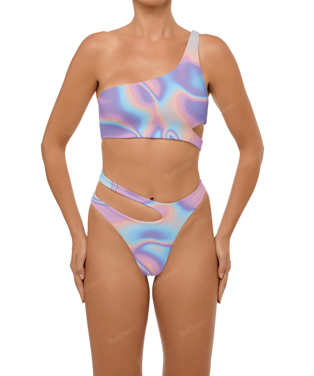 BSWS-B110 Asymmetrical Cutout Bikini Bottom