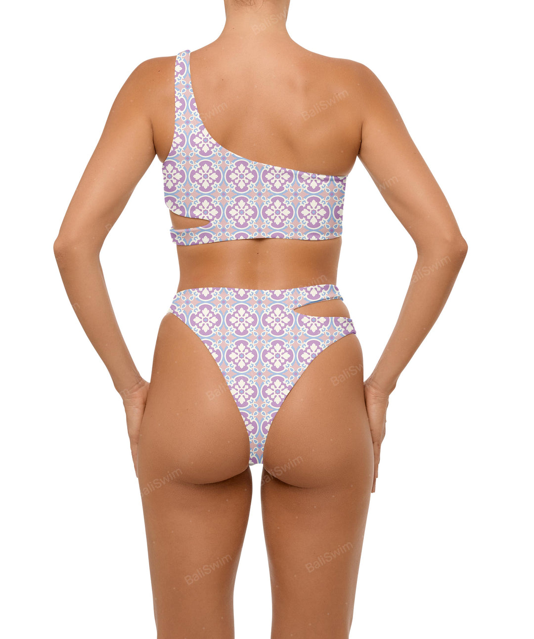 BSWS-B110 Asymmetrical Cutout Bikini Bottom
