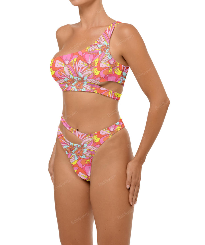 BSWS-B110 Asymmetrical Cutout Bikini Bottom