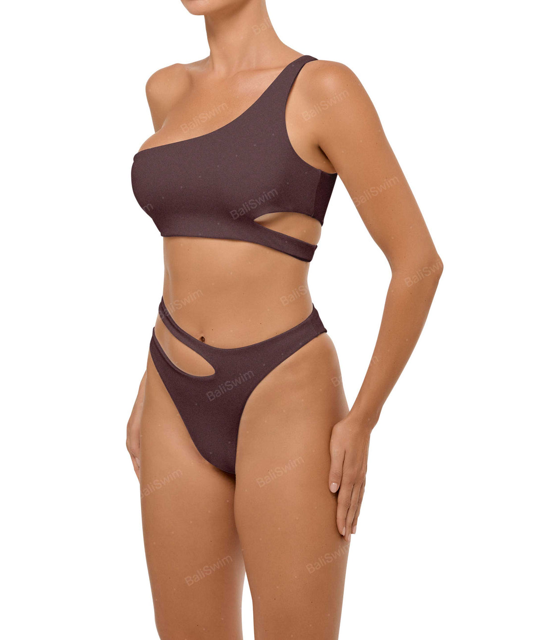 BSWS-B110 Asymmetrical Cutout Bikini Bottom