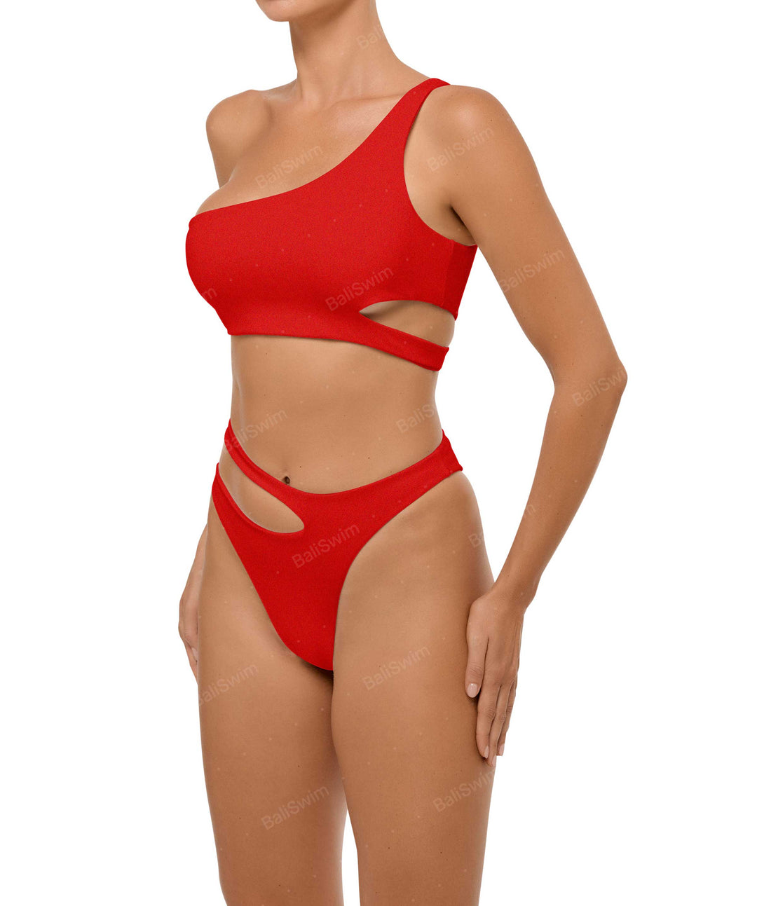 BSWS-B110 Asymmetrical Cutout Bikini Bottom