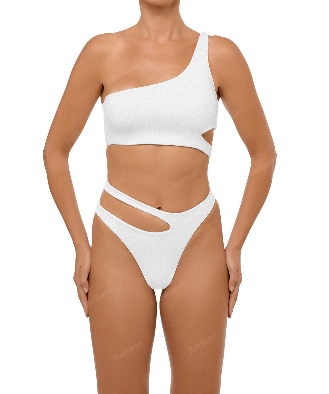 BSWS-B110 Asymmetrical Cutout Bikini Bottom