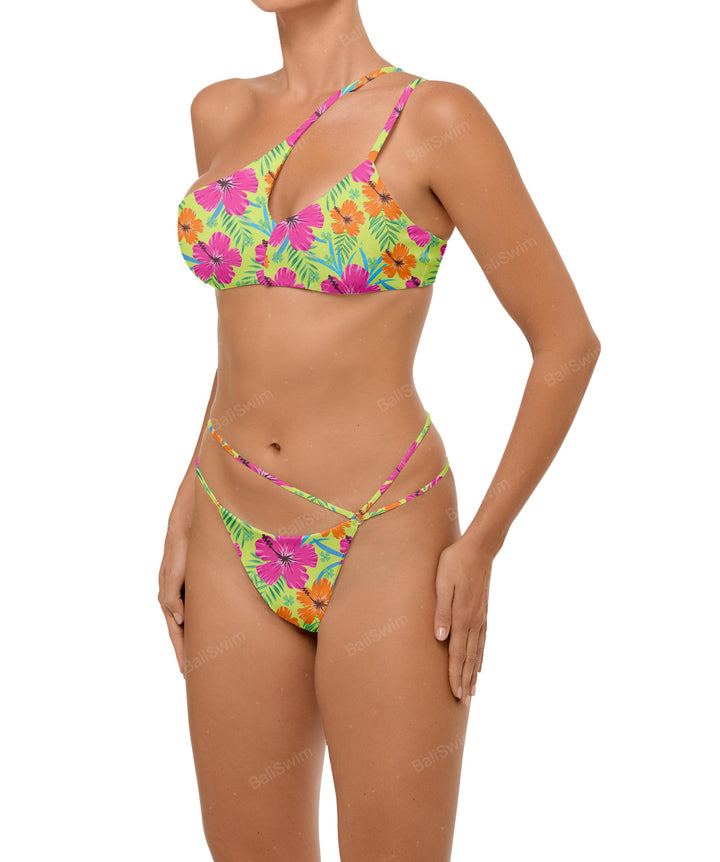 BSWS-T111 Asymmetric Double Straps Bikini Top