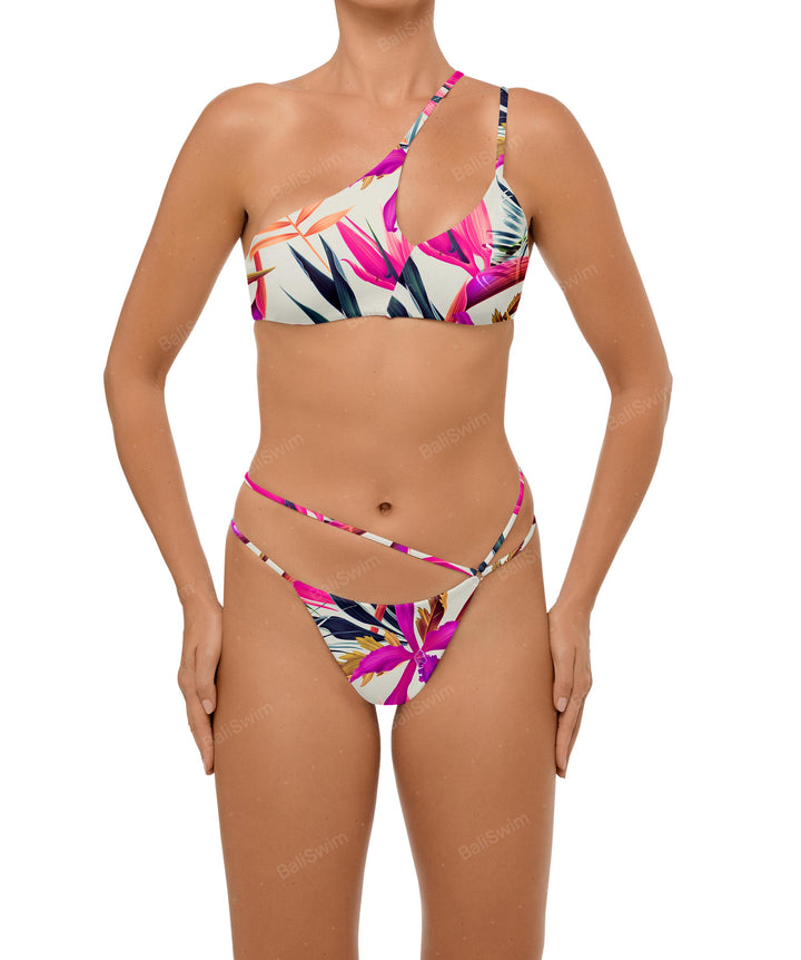 BSWS-T111 Asymmetric Double Straps Bikini Top