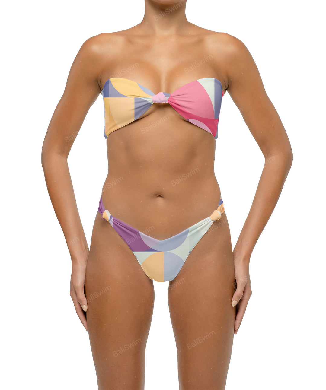 BSWS-T114 Knotted Bandeau Bikini Top