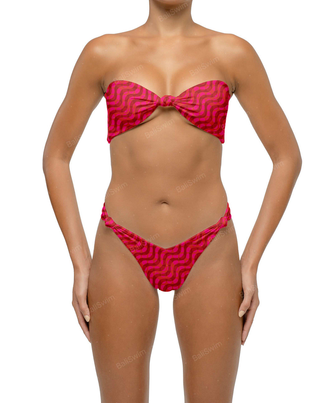 BSWS-T114 Knotted Bandeau Bikini Top