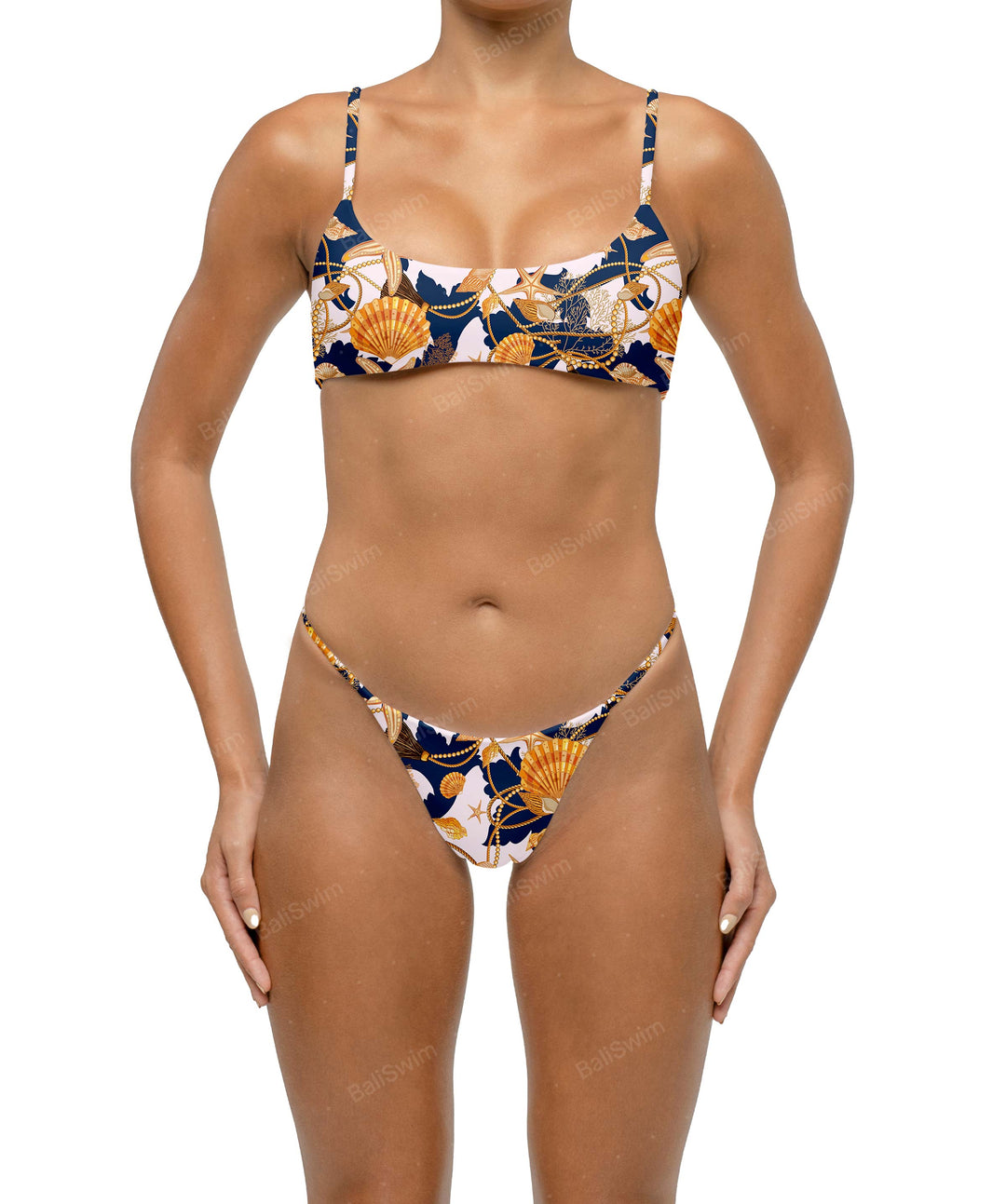 BSWS-T116 Curved Neckline Bikini Top