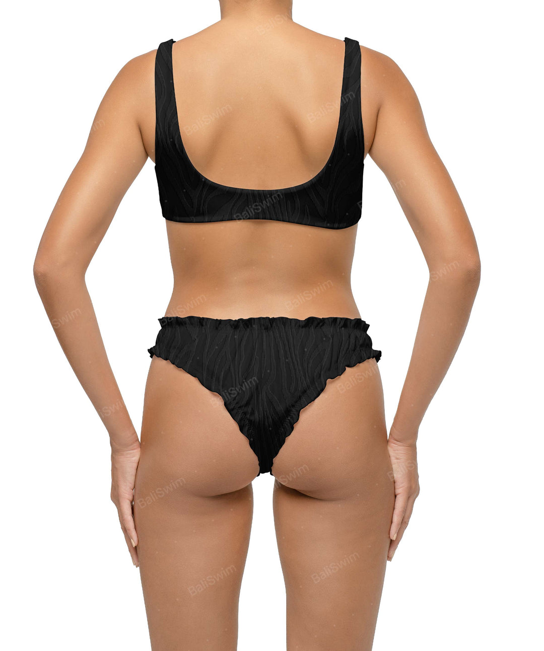 BSWS-B118 Lettuce Hems Bikini Bottom