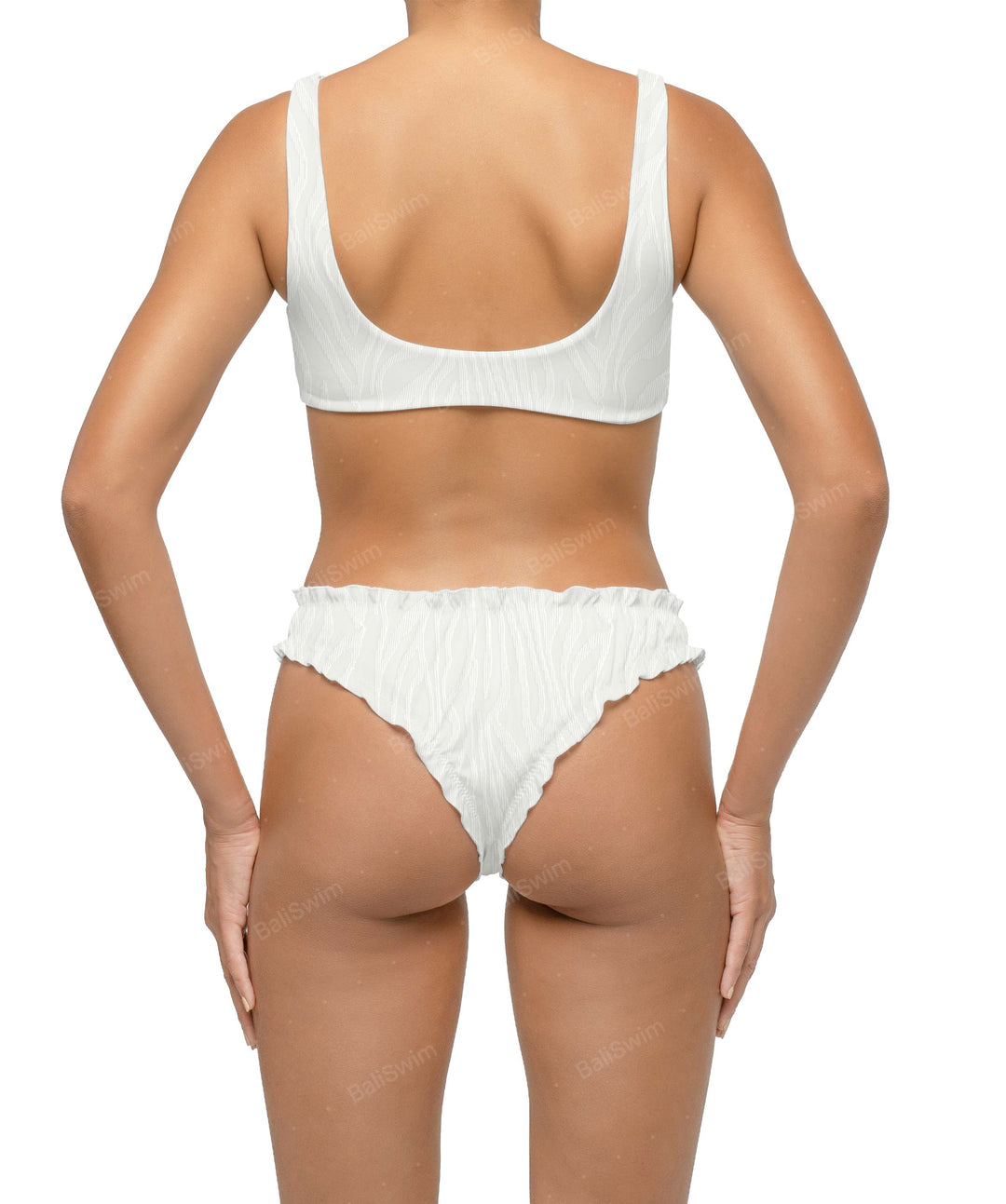 BSWS-B118 Lettuce Hems Bikini Bottom