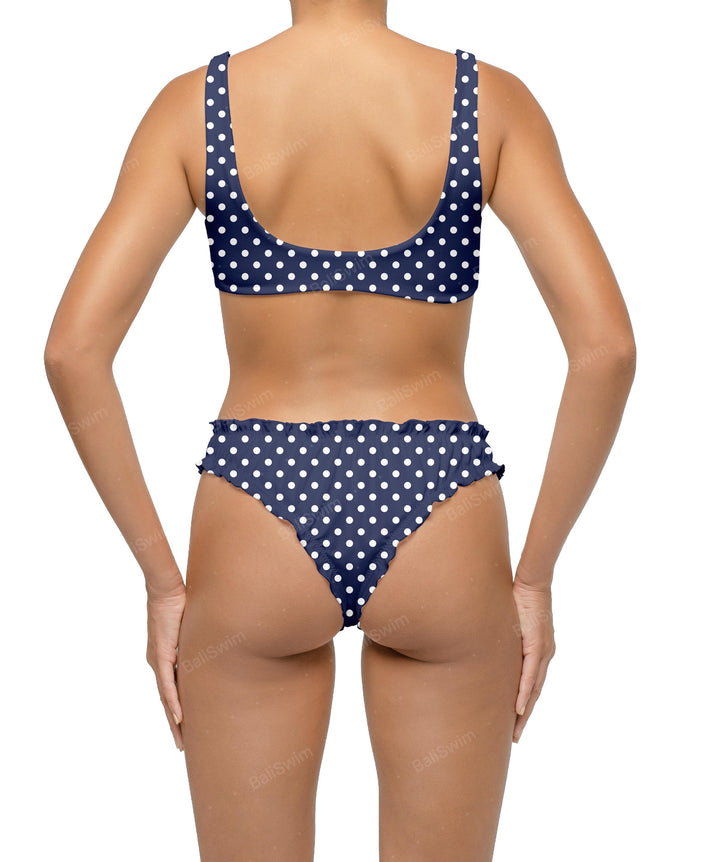 BSWS-B118 Lettuce Hems Bikini Bottom