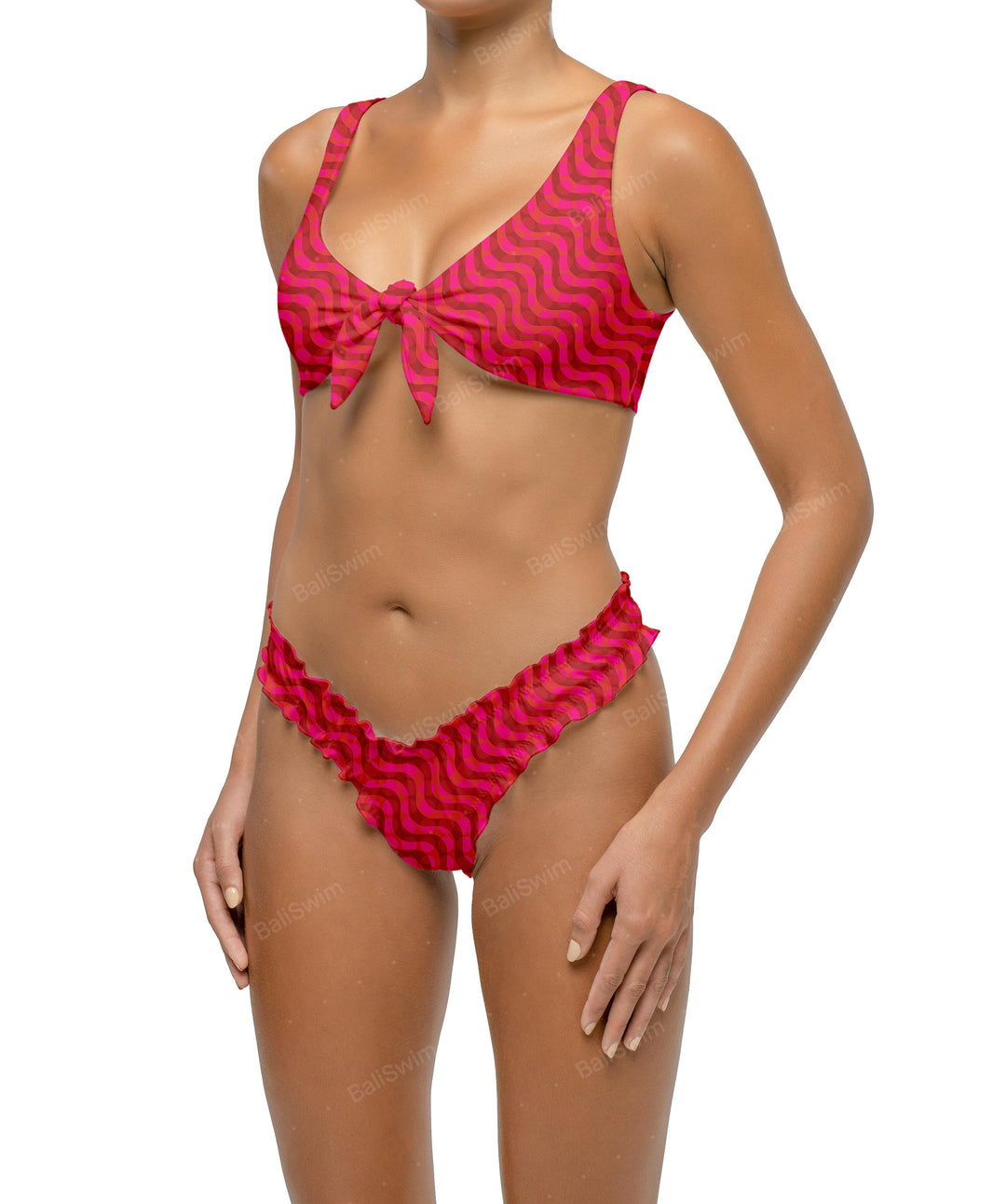 BSWS-B118 Lettuce Hems Bikini Bottom