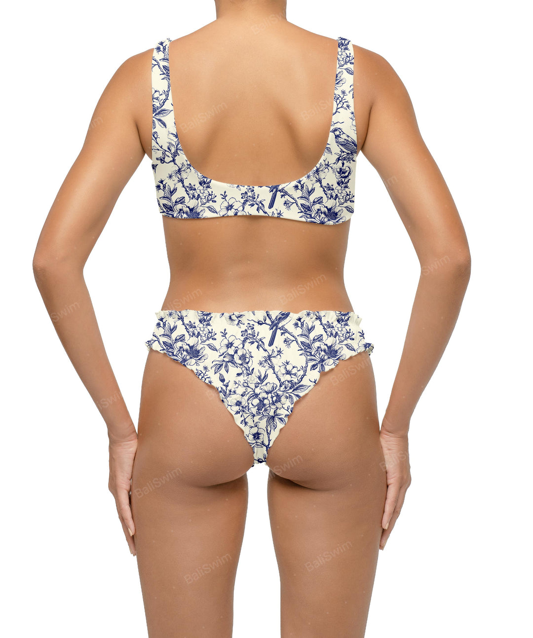 BSWS-B118 Lettuce Hems Bikini Bottom